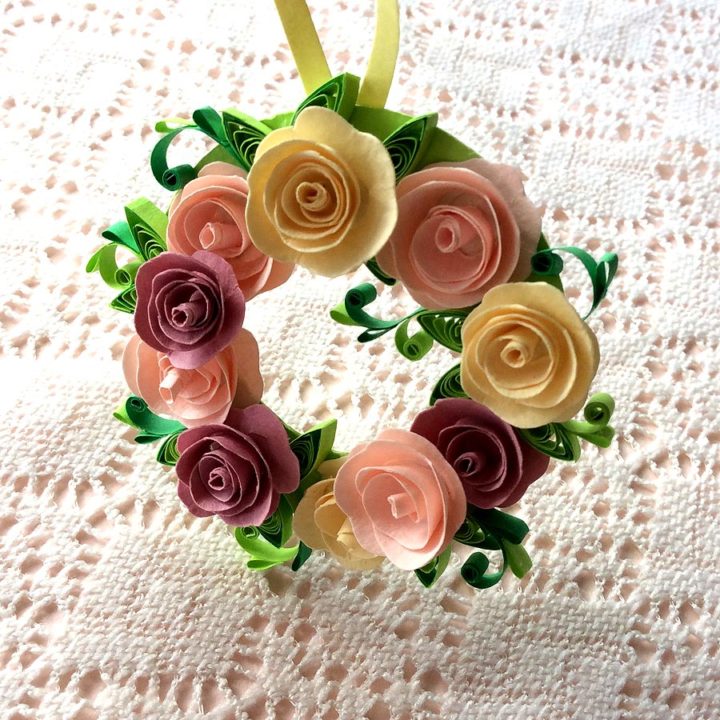クイリング Oneday LESSONのご案内【薔薇のリース】の画像