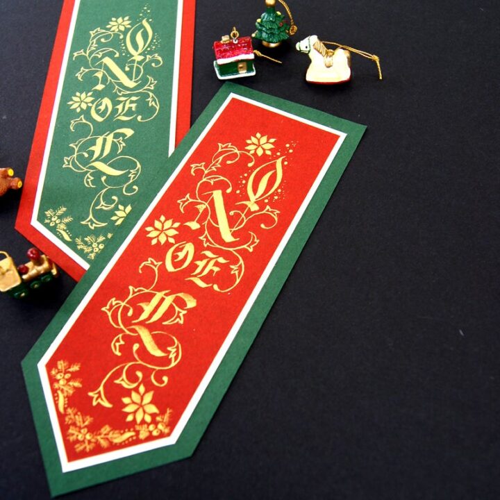 カリグラフィーOneday LESSONのご案内【ゴシック書体で書くクリスマスカード作り】の画像